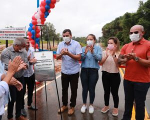 Imagem da notícia - Em Guajará, Wilson Lima entrega asfaltamento do ramal Porto do Açaí