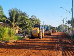 Imagem da notícia - Governo do Amazonas avança com a obra de pavimentação do sistema viário da Comunidade Novo Céu, em Autazes